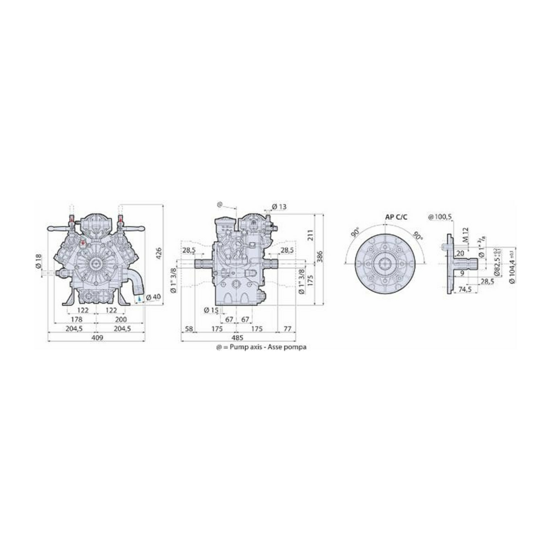 POMPA A MEMBRANA MOD. AR 1203 C/C