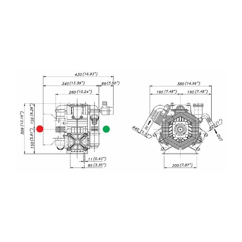 POMPA 3 MEMBRANE POLY 2120 VS