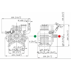 POMPA IN ALLUMINIO A 3 MEMBRANE PA 530 SV VC