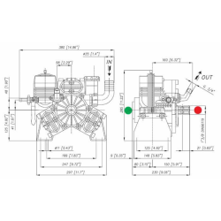 POMPA IN ALLUMINIO A 3 MEMBRANE PA 730.1 VC
