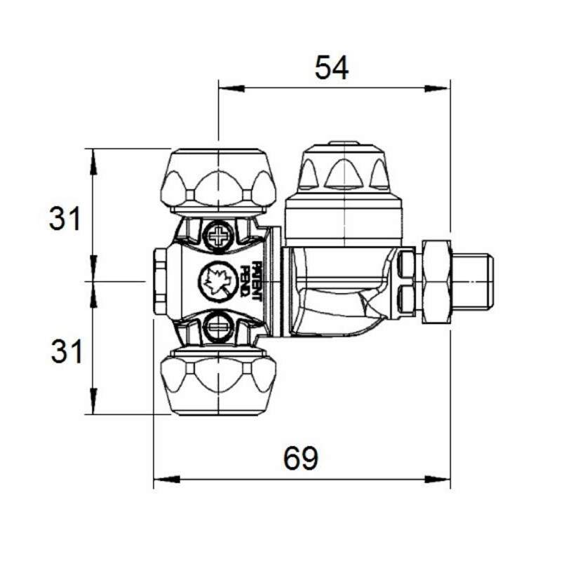 GETTO M65 CON ANTIGOCCIA CON 2 KIT UGELLI CERAMICA Ø 18