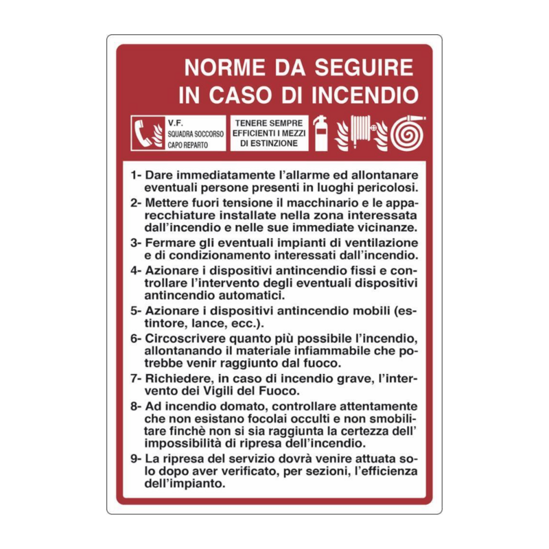CARTELLO SEGNALETICA 50X35 ALLUMINIO