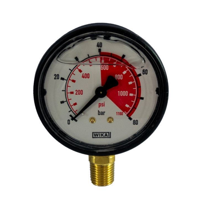 MANOMETRO IN ABS Ø 63MM, SCALA 0/80 BAR, ATTACCO RADIALE R 1/4"