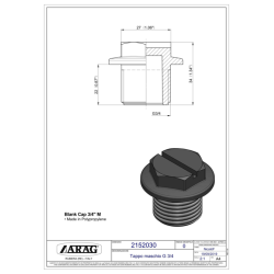 TAPPO MASCHIO G 3/4" ARAG 2152030