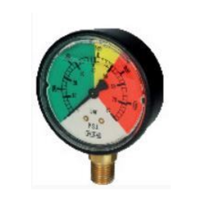 MANOMETRO ISOMETRICO IN ABS Ø 63MM, SCALA 0/25 BAR, ATTACCO RADIALE R 1/4"