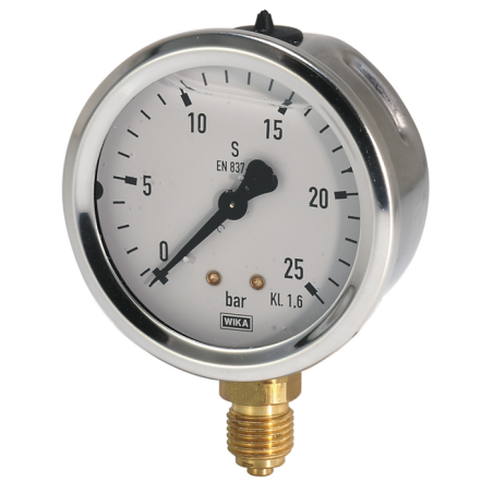 MANOMETRO IN INOX Ø 63MM, SCALA 0/40 BAR , ATTACCO RADIALE G 1/4"