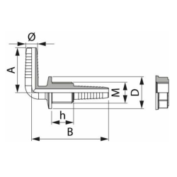 RACC.PASSAPARETE 90° Ø 15-17 FIL.1/2"
