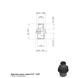RIDUZIONE M-M 1/2"-3/8"
