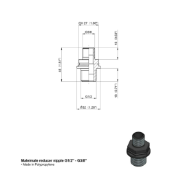 RIDUZIONE M-M 3/4"-1/2"
