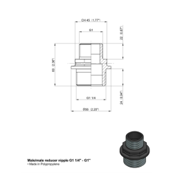 RIDUZIONE M-M 1"1/4-1"