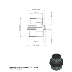 RIDUZIONE M-M 1"1/2-1"1/4