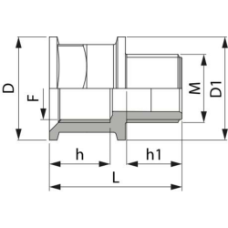 MANICOTTO M-F 1/2"-1/2" ARAG 2452022