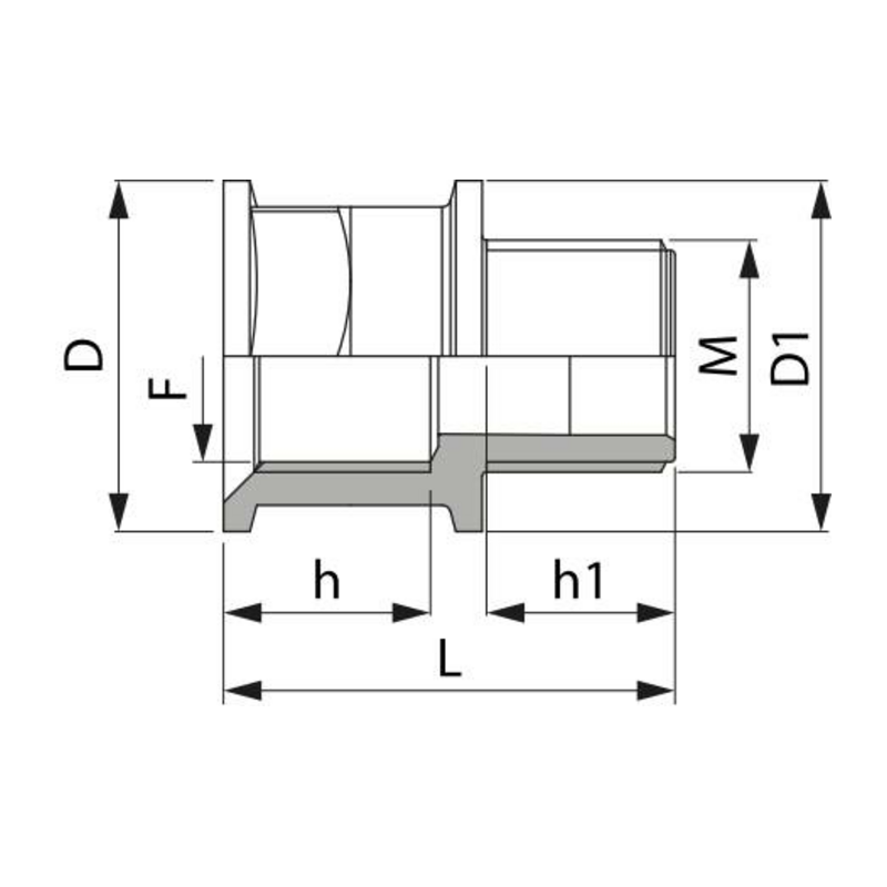MANICOTTO M-F 1/2"-1/2" ARAG 2452022