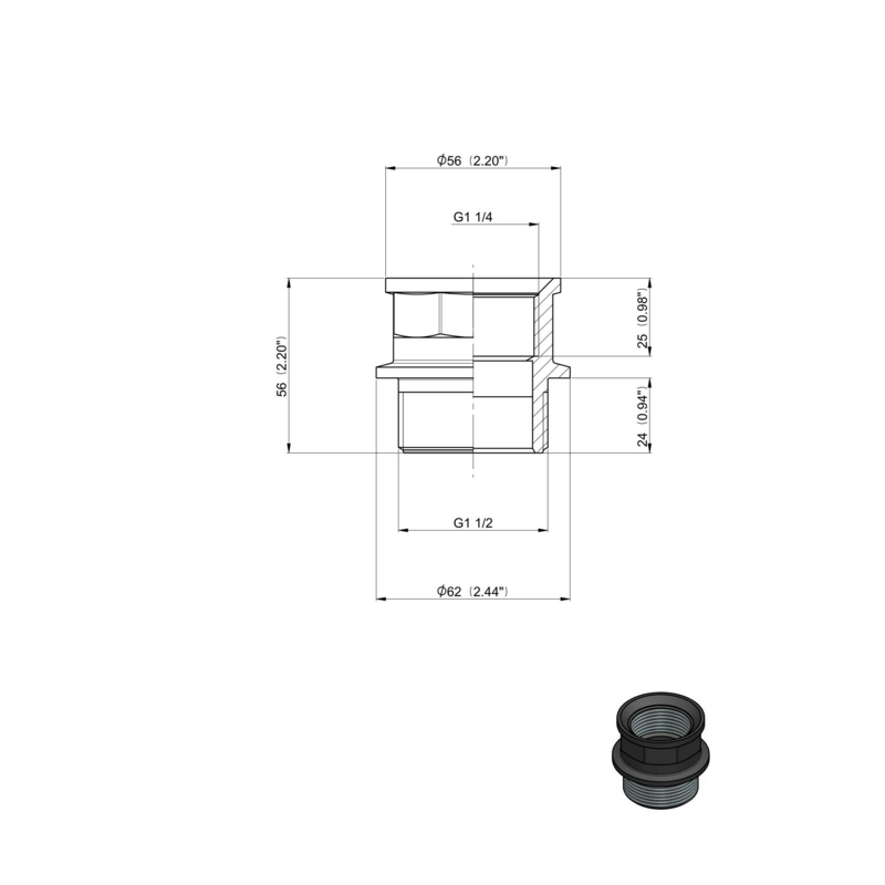 RIDUZIONE M-F 1"1/2-1"1/4 ARAG 2452065