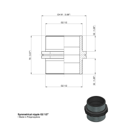 NIPPLO 2"1/2 SIMMETRICO ARAG 2502080