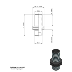 NIPPLO 3/4" FILETTO LUNGO ARAG 2502031