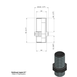 NIPPLO 1" FILETTO LUNGO ARAG 2502041