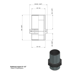 NIPPLO 1"1/2 FILETTO LUNGO ARAG 2502061
