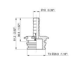 RACCORDO DRITTO T5M D.38