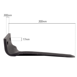 DENTE DX ADATTABILE AGROMEC,  Ø17MM, INTERASSE 60
