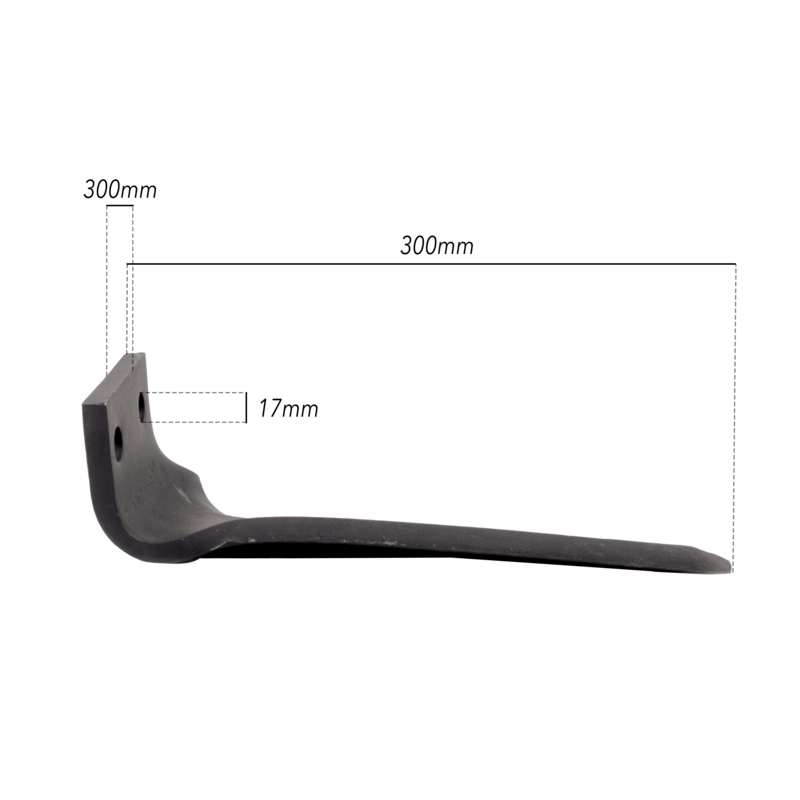 DENTE DX ADATTABILE AGROMEC,  Ø17MM, INTERASSE 60