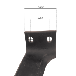 DENTE DX ADATTABILE AGROMEC,  Ø17MM, INTERASSE 60