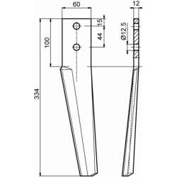 DENTE ADATTABILE GRAVELY, MASCHIO, FALC