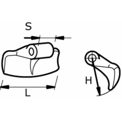 MAZZA STAMPATA L-170MM, S-70, H-80, ø FORI 16,5