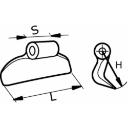 MAZZA STAMPATA H-100, L-180, S- 70, Ø17 mm.