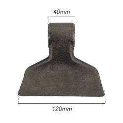 MAZZA STAMPATA L-120MM, S-40, H-90, ø FORI 16,5