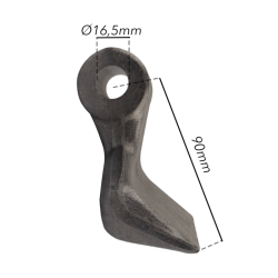 MAZZA STAMPATA L-120MM, S-40, H-90, ø FORI 16,5