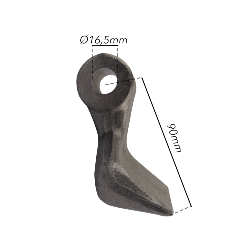 MAZZA STAMPATA L-120MM, S-40, H-90, ø FORI 16,5