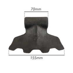 MAZZA STAMPATA L-155MM, S-70, H-85, ø FORI 16,5