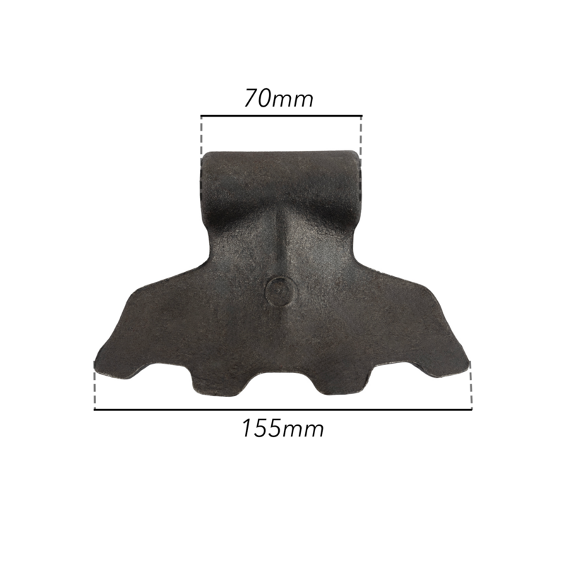 MAZZA STAMPATA L-155MM, S-70, H-85, ø FORI 16,5