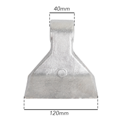 MAZZA STAMPATA L-120MM, S-40MM, H-110MM, ø FORI 16,5