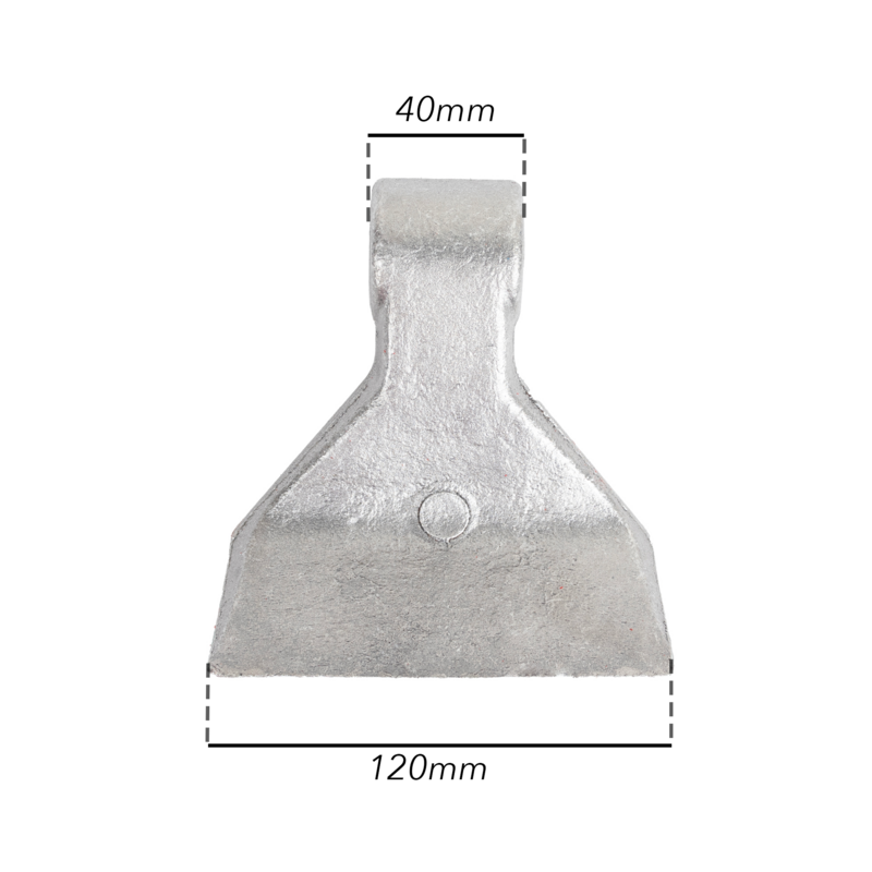 MAZZA STAMPATA L-120MM, S-40MM, H-110MM, ø FORI 16,5
