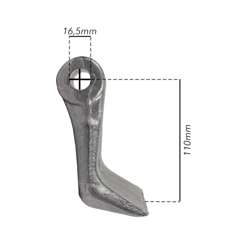 MAZZA STAMPATA L-120MM, S-40MM, H-110MM, ø FORI 16,5