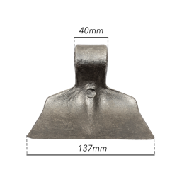 MAZZA STAMPATA L-137MM, S-40MM, H-95MM, ø FORI 18,5
