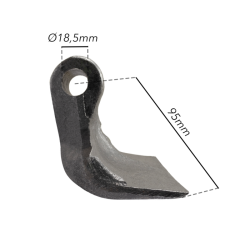 MAZZA STAMPATA L-137MM, S-40MM, H-95MM, ø FORI 18,5