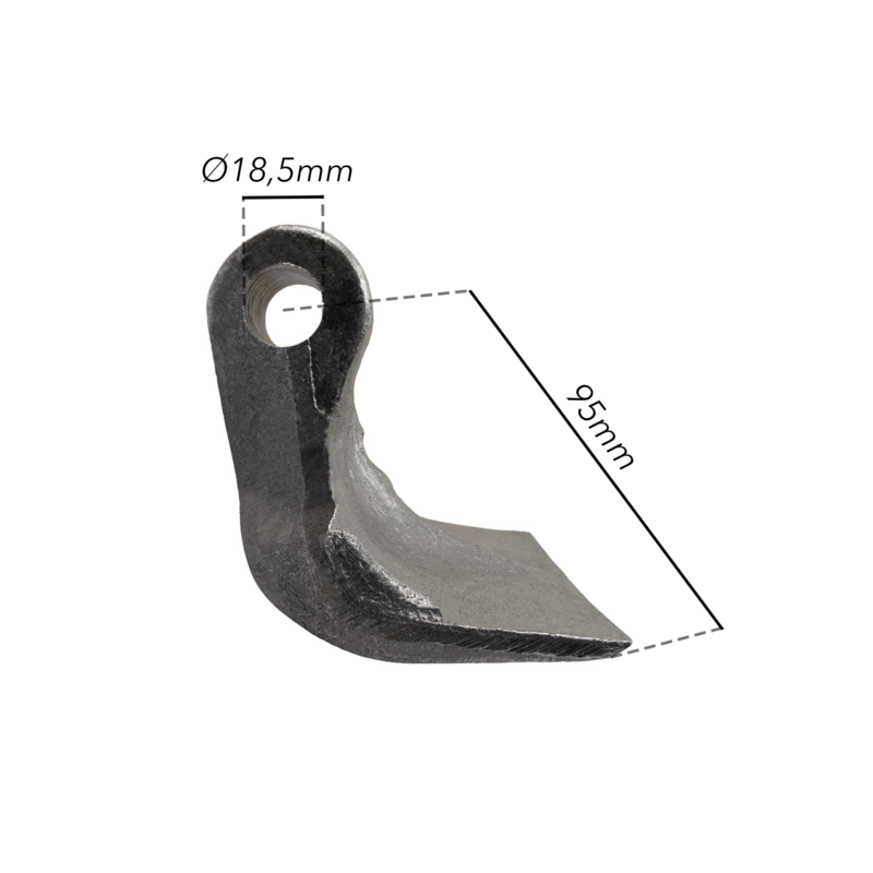 MAZZA STAMPATA L-137MM, S-40MM, H-95MM, ø FORI 18,5