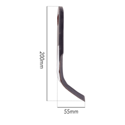 COLTELLO L-200MM, H-55MM, Ø FORO 25,5MM
