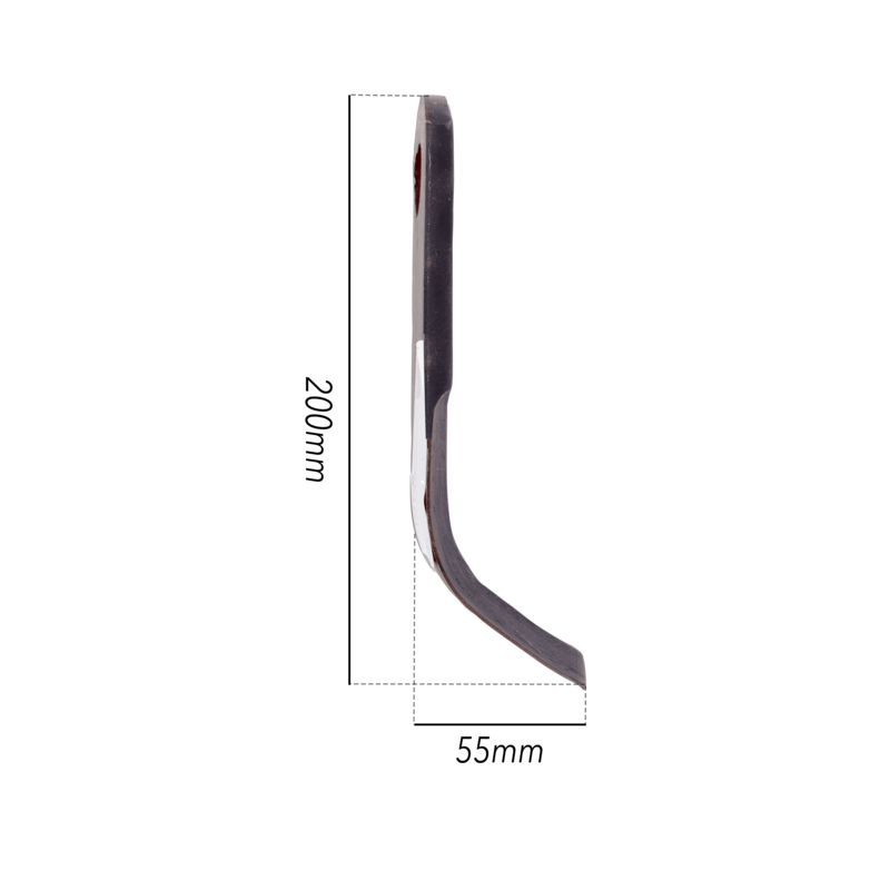 COLTELLO L-200MM, H-55MM, Ø FORO 25,5MM