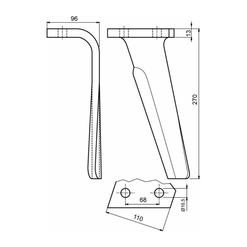 DENTE DX ADATTABILE KUHN RIFERIMENTO ORGINALE 52549400