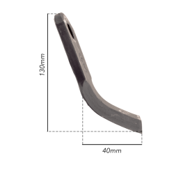 COLTELLO "Y"-130MM, H-40MM, Ø16,5
