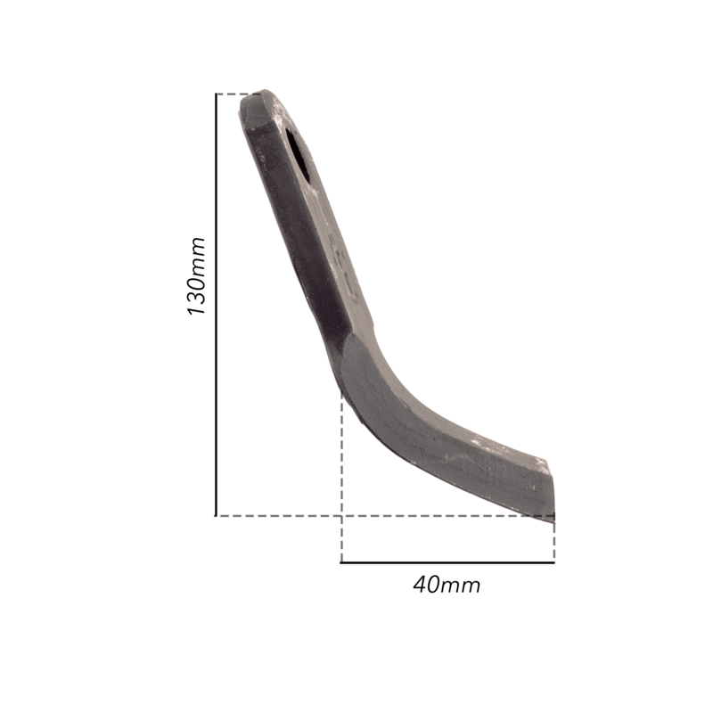 COLTELLO "Y"-130MM, H-40MM, Ø16,5