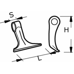 MAZZA STAMPATA H-126 L-120 Ø25,5