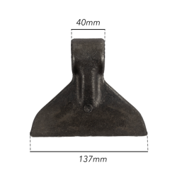 MAZZA STAMPATA L-137MM, S-40, H-100, ø FORI 16,5