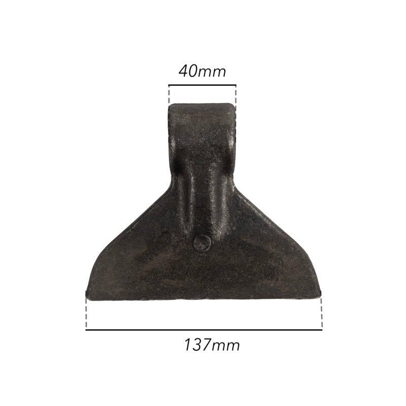 MAZZA STAMPATA L-137MM, S-40, H-100, ø FORI 16,5