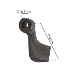 MAZZA STAMPATA L-137MM, S-40, H-100, ø FORI 16,5