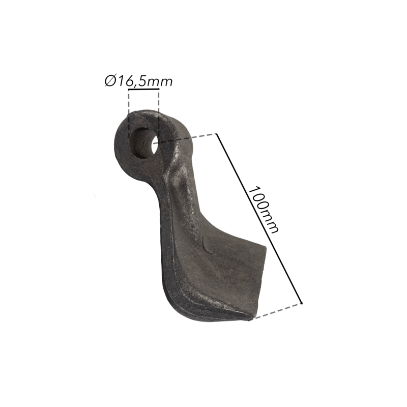 MAZZA STAMPATA L-137MM, S-40, H-100, ø FORI 16,5